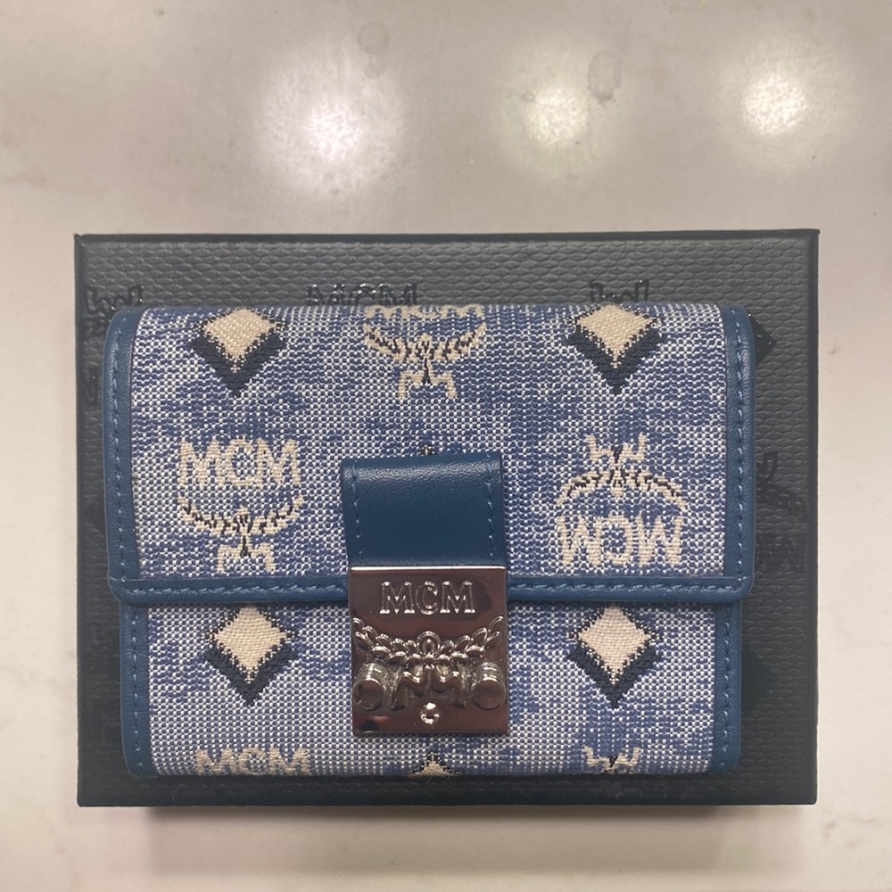 Mcm wallet blue